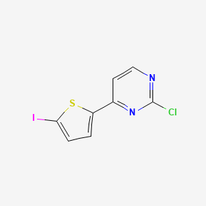 molecular formula C8H4ClIN2S B8623181 2-Chloro-4-(5-iodothiophen-2-yl)pyrimidine 