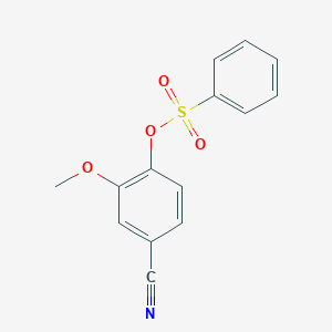 4-Cyano-2-methoxyphenyl benzenesulfonate