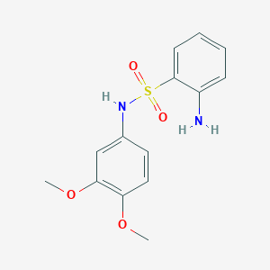 molecular formula C14H16N2O4S B8623237 2-amino-N-(3,4-dimethoxyphenyl)benzene-1-sulfonamide 