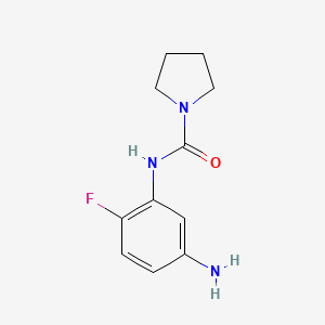 molecular formula C11H14FN3O B8623246 N-(5-amino-2-fluorophenyl)pyrrolidine-1-carboxamide 