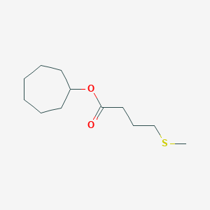 molecular formula C12H22O2S B8623252 Cycloheptyl 4-(methylsulfanyl)butanoate CAS No. 103604-32-6