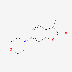 molecular formula C13H15NO3 B8623258 3-methyl-6-morpholinobenzofuran-2(3H)-one CAS No. 87202-80-0