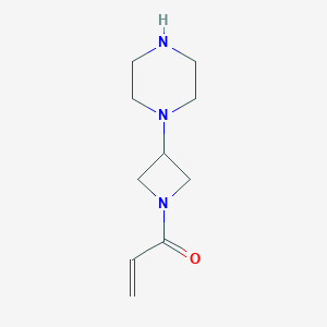molecular formula C10H17N3O B8623269 1-(3-(Piperazin-1-yl)azetidin-1-yl)prop-2-en-1-one 