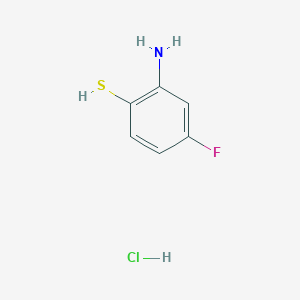 molecular formula C6H7ClFNS B8623271 2-Mercapto-5-fluoroaniline hydrochloride 