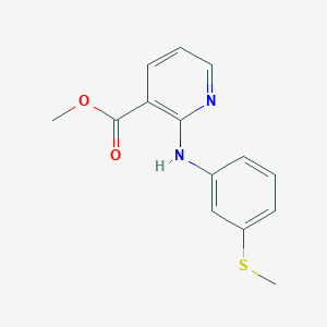 molecular formula C14H14N2O2S B8623296 Methyl 2-[3-(methylsulfanyl)anilino]pyridine-3-carboxylate CAS No. 95473-99-7