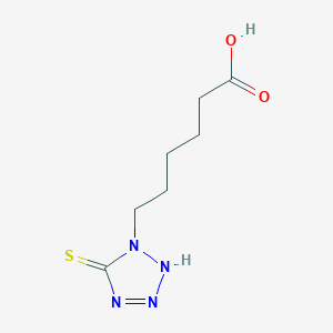 molecular formula C7H12N4O2S B8623303 6-(5-Sulfanylidene-2,5-dihydro-1H-tetrazol-1-yl)hexanoic acid CAS No. 61197-39-5