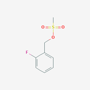 molecular formula C8H9FO3S B8623334 Benzenemethanol,2-fluoro-,1-methansulfonate 