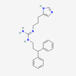 molecular formula C22H27N5 B8623366 N-(3,3-Diphenylpropyl)-N''-[3-(1H-imidazol-5-yl)propyl]guanidine CAS No. 106668-84-2