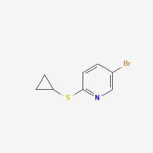 molecular formula C8H8BrNS B8623431 5-Bromo-2-(cyclopropylthio)pyridine 