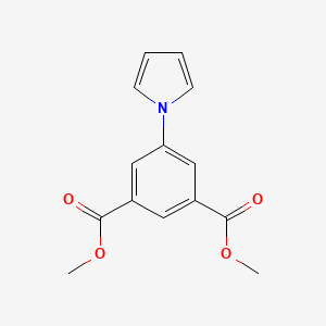 molecular formula C14H13NO4 B8623459 dimethyl 5-(1H-pyrrol-1-yl)isophthalate CAS No. 168618-28-8