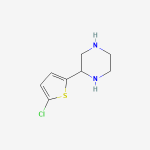 molecular formula C8H11ClN2S B8623472 2-(5-Chloro-2-thienyl)piperazine 