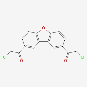 molecular formula C16H10Cl2O3 B8623477 2,8-Bis(chloroacetyl)dibenzofuran 