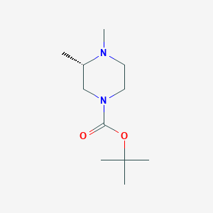 molecular formula C11H22N2O2 B8623493 (S)-tert-butyl 3,4-dimethylpiperazine-1-carboxylate 