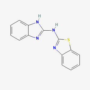 molecular formula C14H10N4S B8623521 N-(Benzothiazole-2-yl)-1H-benzoimidazole-2-amine 