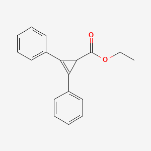 molecular formula C18H16O2 B8623525 Ethyl 2,3-diphenylcycloprop-2-ene-1-carboxylate CAS No. 7382-06-1