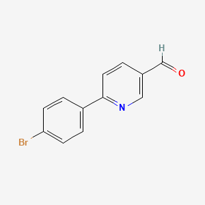 molecular formula C12H8BrNO B8623530 6-(4-Bromophenyl)nicotinaldehyde 