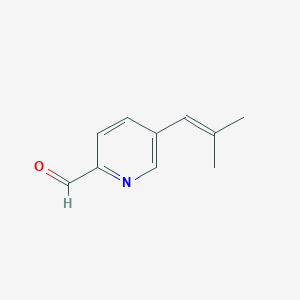 molecular formula C10H11NO B8623539 5-(2-Methylprop-1-en-1-yl)pyridine-2-carbaldehyde 