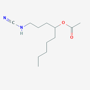 molecular formula C12H22N2O2 B8623548 1-(Cyanoamino)nonan-4-YL acetate CAS No. 56380-23-5