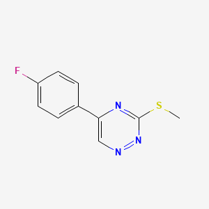 molecular formula C10H8FN3S B8623597 5-(4-Fluoro-phenyl)-3-methylsulfanyl-[1,2,4]triazine 