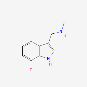 molecular formula C10H11FN2 B8623637 7-fluoro-3-(methylaminomethyl)-1H-indole 