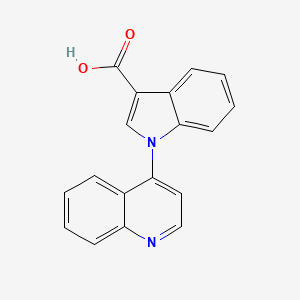 molecular formula C18H12N2O2 B8623666 1-(Quinolin-4-yl)-1H-indole-3-carboxylic acid CAS No. 649550-65-2