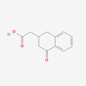 molecular formula C12H12O3 B8623686 2-(1,2,3,4-Tetrahydro naphthalene 1-one 3-yl)acetic acid 