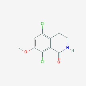 molecular formula C10H9Cl2NO2 B8623704 5,8-dichloro-7-methoxy-3,4-dihydroisoquinolin-1(2H)-one 