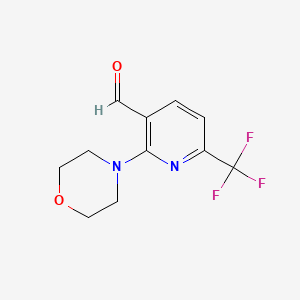 molecular formula C11H11F3N2O2 B8623752 2-Morpholin-4-YL-6-trifluoromethyl-pyridine-3-carbaldehyde 