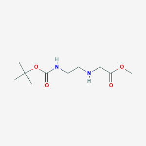 molecular formula C10H20N2O4 B8623785 Methyl (2-((tert-butoxycarbonyl)amino)ethyl)glycinate 