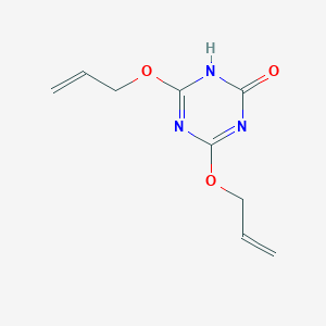 molecular formula C9H11N3O3 B086238 4,6-Bis(allyloxy)-1,3,5-triazin-2-ol CAS No. 1081-69-2