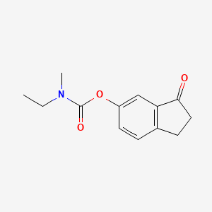 molecular formula C13H15NO3 B8623819 Methylethylcarbamic acid 3-oxoindan-5-yl ester 
