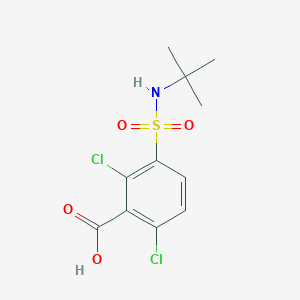 molecular formula C11H13Cl2NO4S B8624029 2,6-Dichloro-3-{[(1,1-dimethylethyl)amino]sulfonyl}benzoic acid 