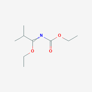 molecular formula C9H17NO3 B8624032 Ethyl N-(ethoxycarbonyl)-2-methylpropanimidate CAS No. 83483-28-7