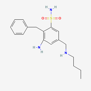 molecular formula C18H25N3O2S B8624113 3-Amino-2-benzyl-5-[(butylamino)methyl]benzene-1-sulfonamide CAS No. 62274-27-5