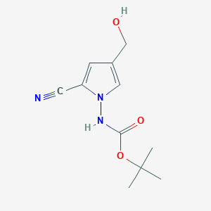 molecular formula C11H15N3O3 B8624157 tert-butyl [2-cyano-4-(hydroxymethyl)-1H-pyrrol-1-yl]carbamate 