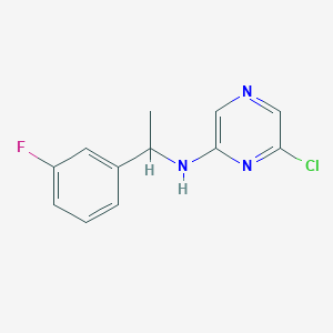 6-chloro-N-[1-(3-fluorophenyl)ethyl]pyrazin-2-amine