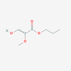 molecular formula C7H12O4 B8624223 Propyl 3-hydroxy-2-methoxyprop-2-enoate CAS No. 112589-27-2
