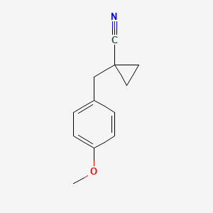 molecular formula C12H13NO B8624245 1-(4-Methoxy-benzyl)-cyclopropanecarbonitrile 