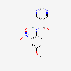 molecular formula C13H12N4O4 B8624323 5-Pyrimidinecarboxamide,n-(4-ethoxy-2-nitrophenyl)- 