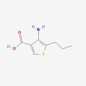 molecular formula C8H11NO2S B8624355 4-Amino-5-propylthiophene-3-carboxylic acid CAS No. 66319-10-6