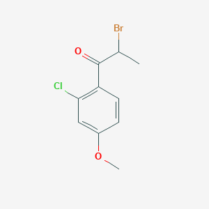 molecular formula C10H10BrClO2 B8624403 2-Bromo-1-(2-chloro-4-methoxyphenyl)-propan-1-one 