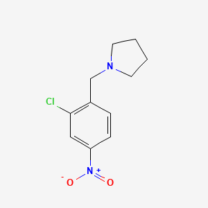 molecular formula C11H13ClN2O2 B8624463 1-(2-Chloro-4-nitro-benzyl)-pyrrolidine 