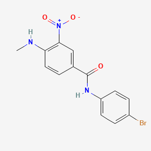 molecular formula C14H12BrN3O3 B8624486 3-Nitro-N-(4-bromophenyl)-4-methylaminobenzamide 