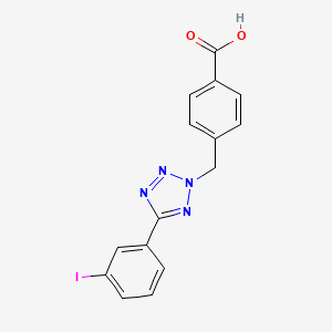 molecular formula C15H11IN4O2 B8624546 4-{[5-(3-Iodophenyl)-2H-tetrazol-2-yl]methyl}benzoic acid CAS No. 660859-12-1