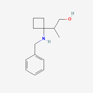 molecular formula C14H21NO B8624555 2-[1-(Benzylamino)cyclobutyl]propanol 