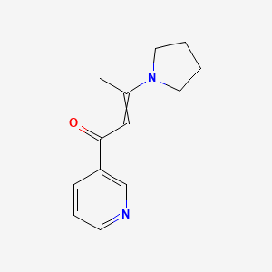 molecular formula C13H16N2O B8624573 1-(Pyridin-3-yl)-3-(pyrrolidin-1-yl)but-2-en-1-one CAS No. 90815-65-9