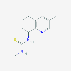 molecular formula C12H17N3S B8624606 8-Methylthiocarbamoylamino-3-methyl-5,6,7,8-tetrahydroquinoline CAS No. 62230-57-3