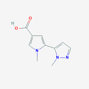 1-methyl-5-(1-methyl-1H-pyrazol-5-yl)-1H-pyrrole-3-carboxylic acid