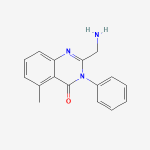 molecular formula C16H15N3O B8624691 2-aminomethyl-5-methyl-3-phenyl-3H-quinazolin-4-one 