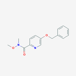 molecular formula C15H16N2O3 B8624712 5-(Benzyloxy)-N-methoxy-N-methylpyridine-2-carboxamide 